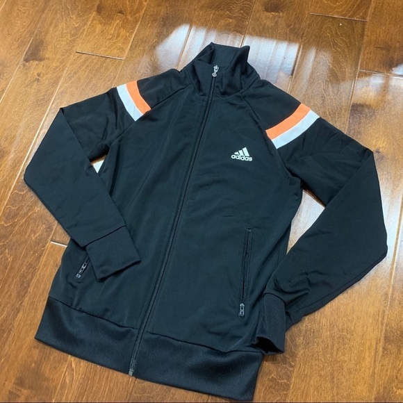 adidas Jackets & Blazers - Adidas Climalite Black Peach Zip-Up Jacket S
